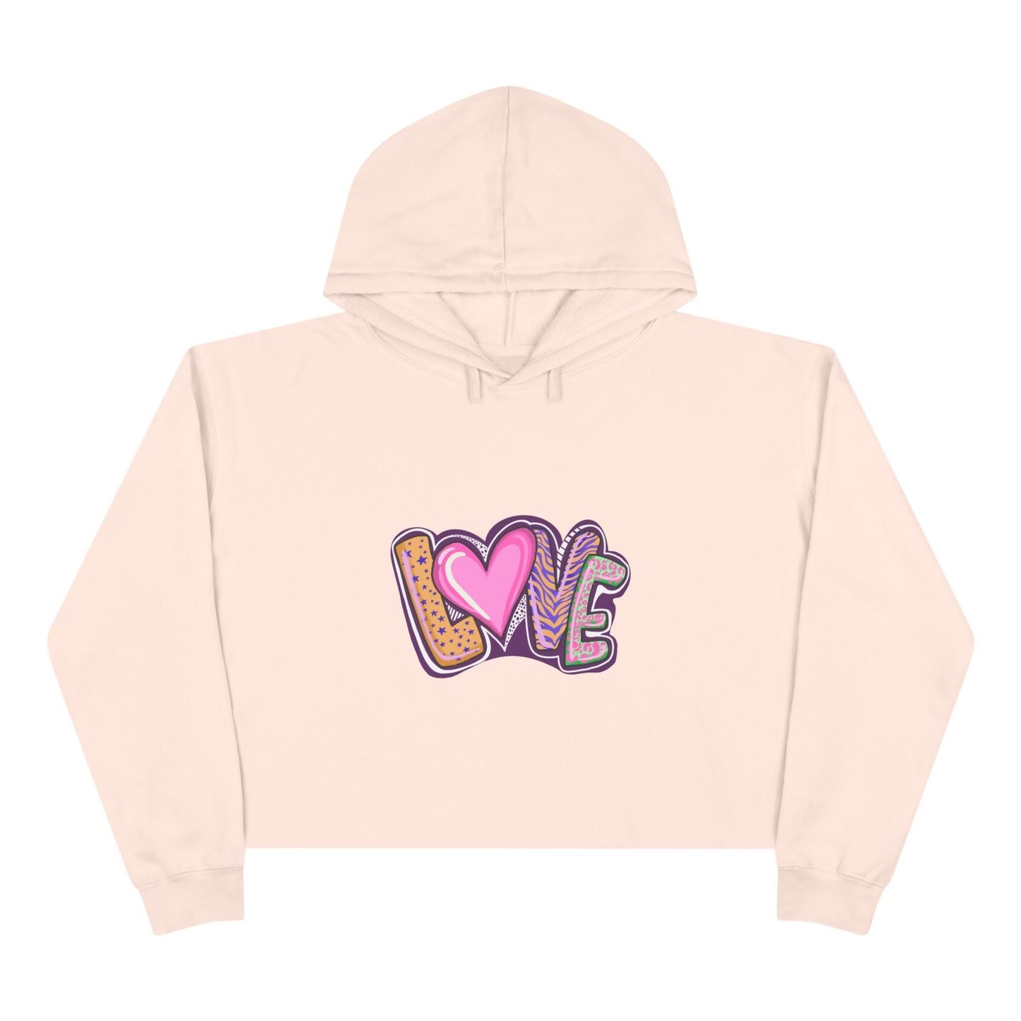 Crop Hoodie Love - Show your Love with Hoodies - JennyCool