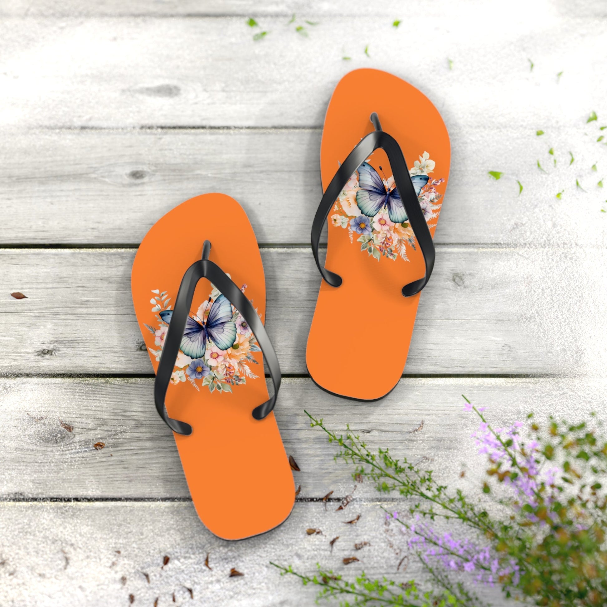 Crusta Flip Flops with Butterfly Design - JennyCool