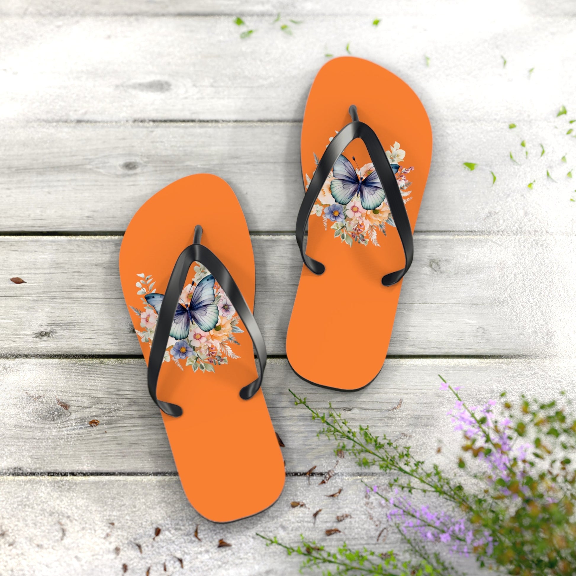 Crusta Flip Flops with Butterfly Design - JennyCool