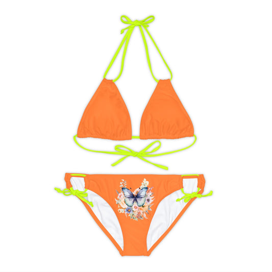 Crusta Strappy Bikini Set (AOP) with Butterfly design - JennyCool