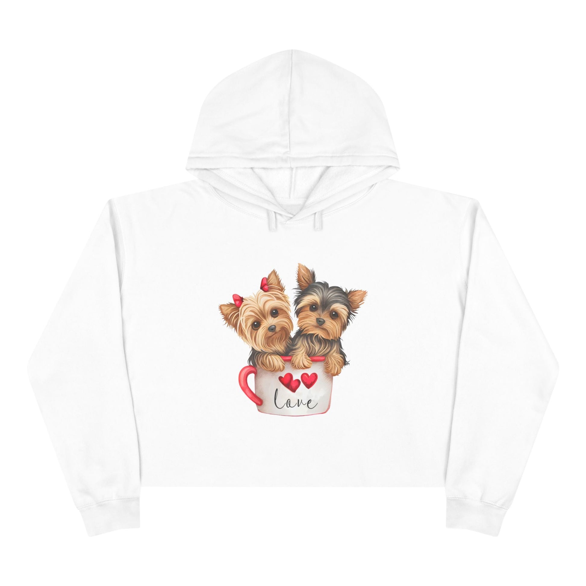 Cute Dog Crop Hoodie Sweatshirt - JennyCool