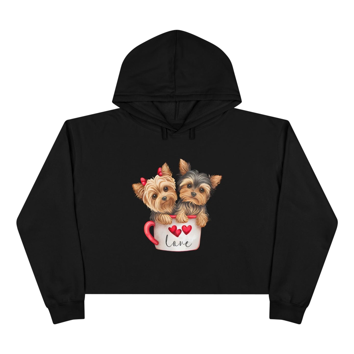 Cute Dog Crop Hoodie Sweatshirt - JennyCool