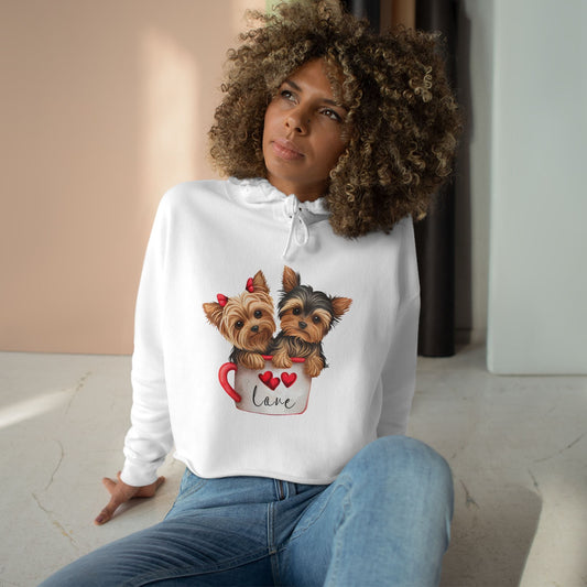 Cute Dog Crop Hoodie Sweatshirt - JennyCool