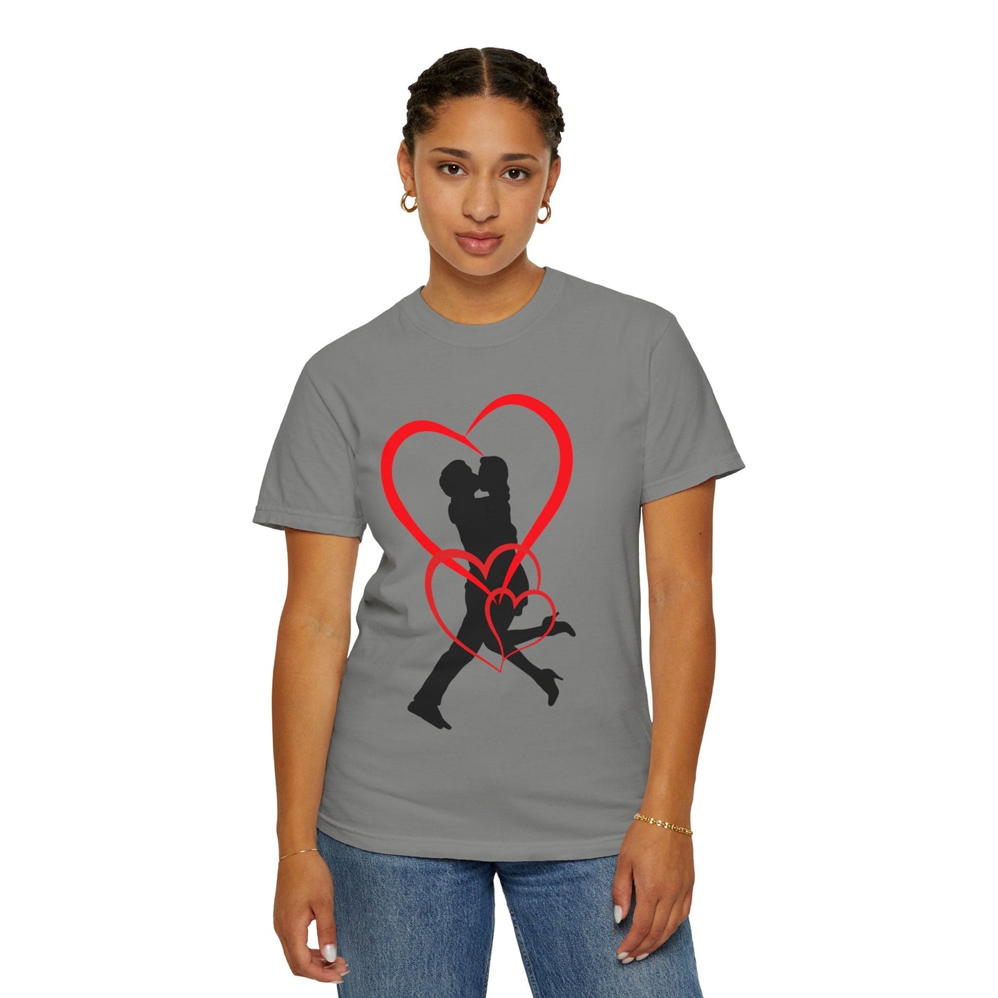 Dance Couple Heart Print UNISEX T-shirt - Gift for Her - JennyCool