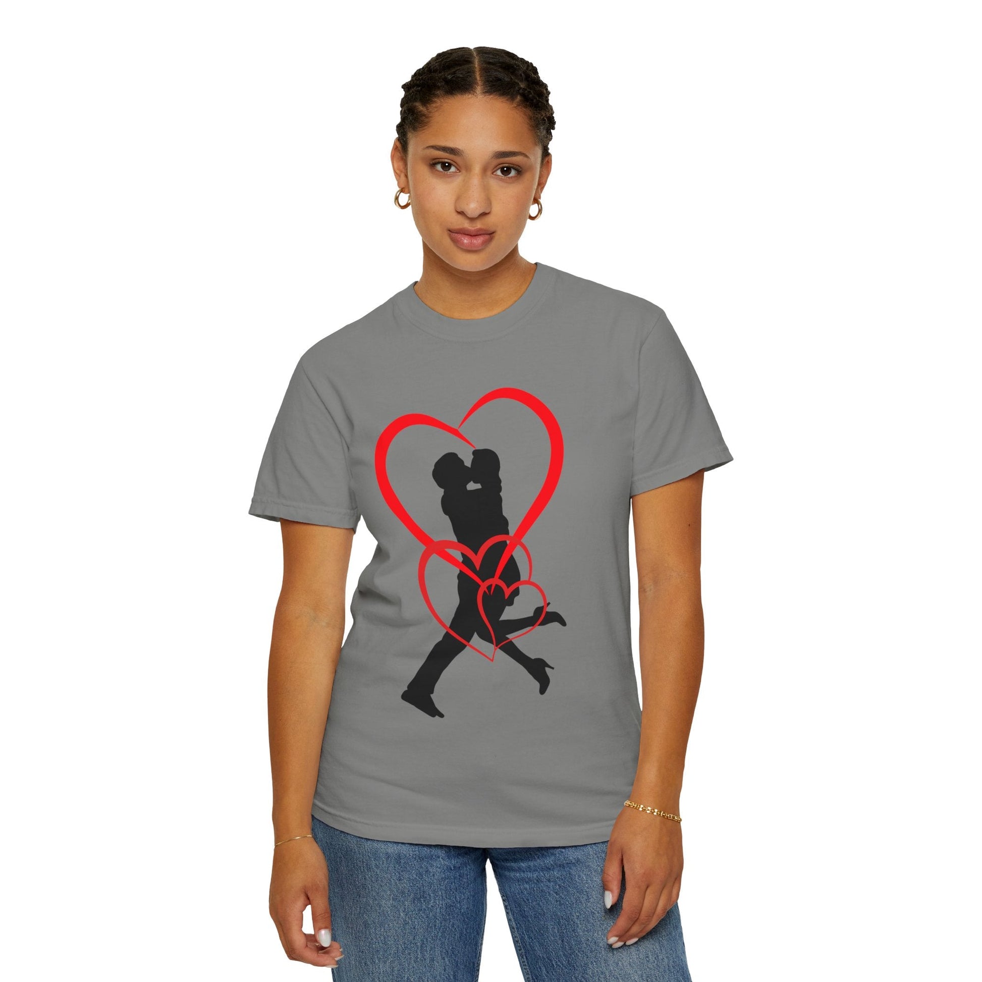 Dance Couple Heart Print UNISEX T-shirt - Gift for Her - JennyCool