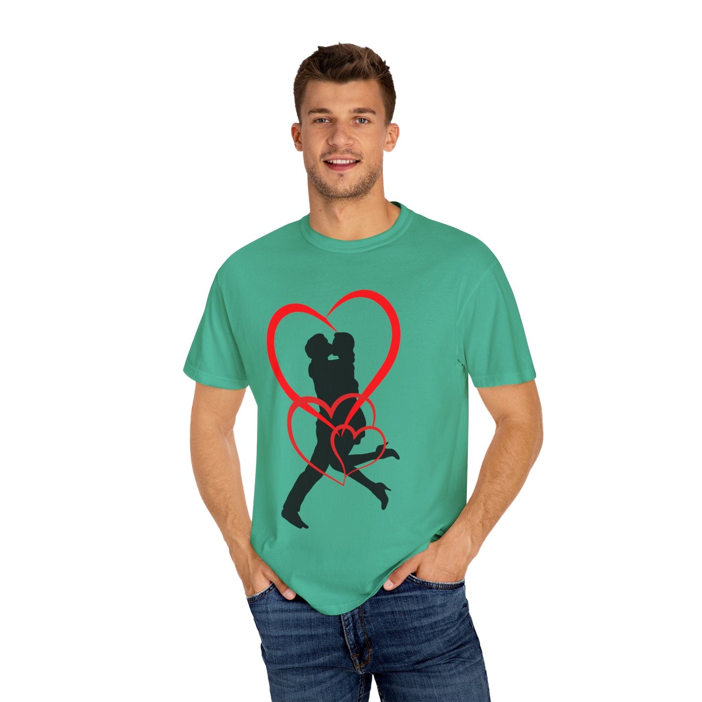 Dance Couple Heart Print UNISEX T-shirt - Gift for Her - JennyCool
