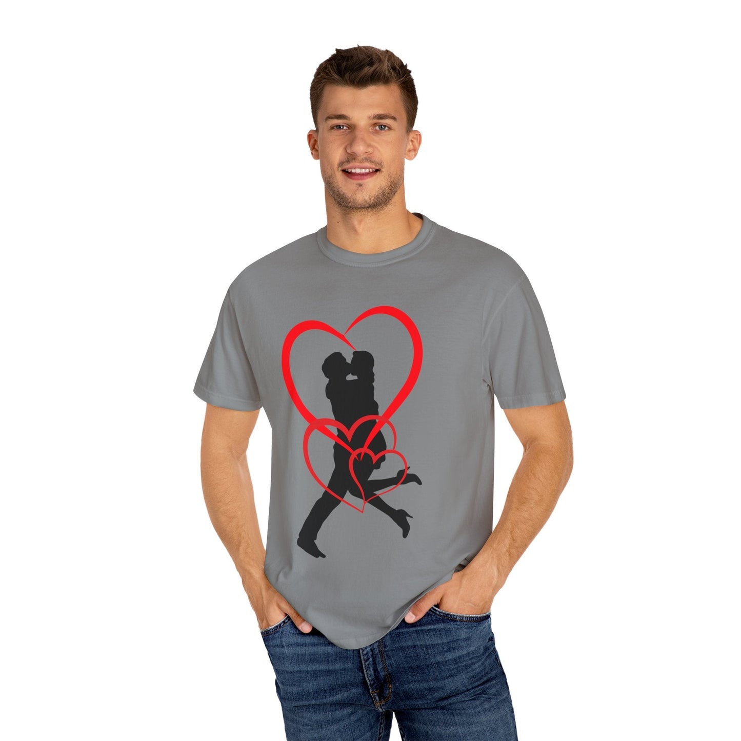 Dance Couple Heart Print UNISEX T-shirt - Gift for Her - JennyCool