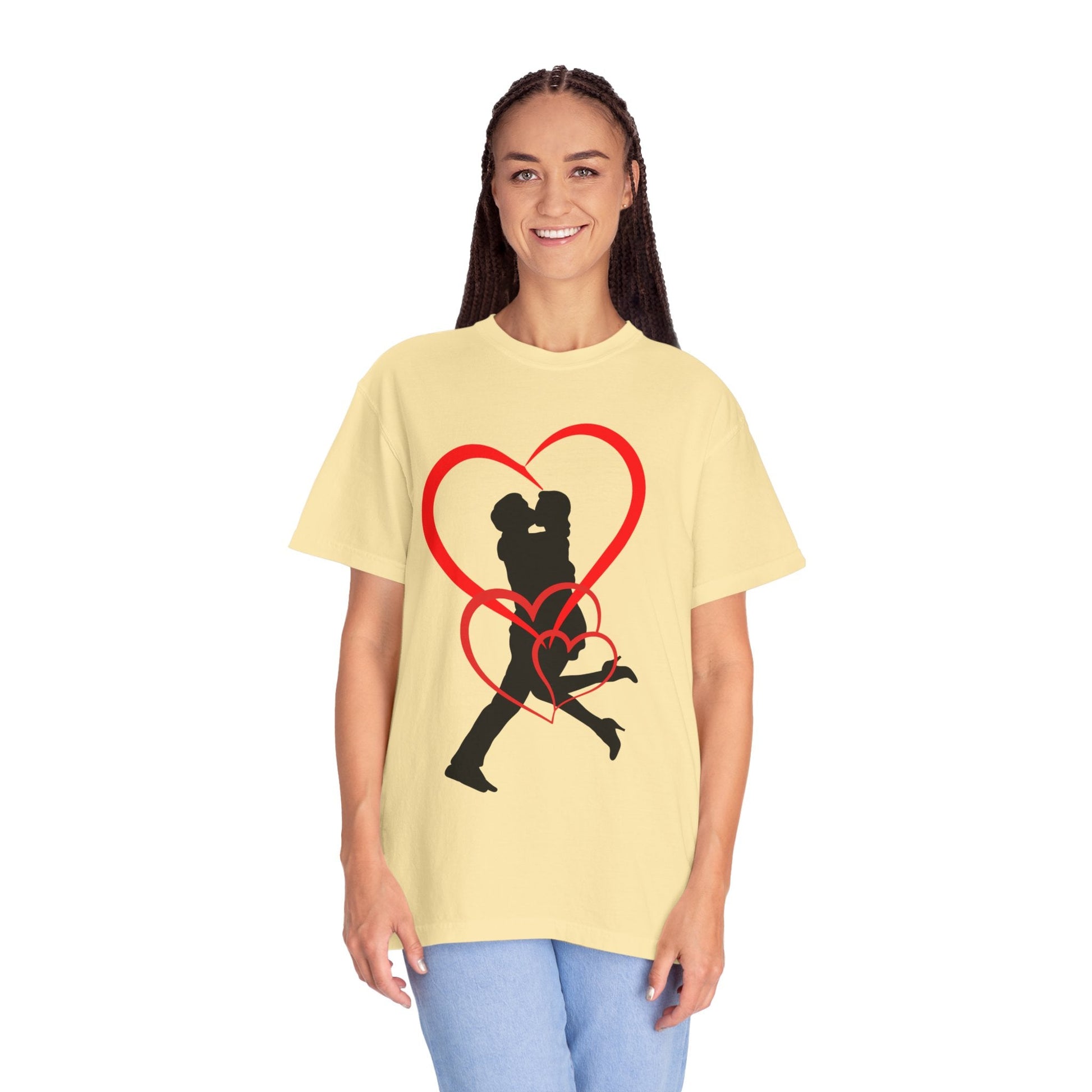 Dance Couple Heart Print UNISEX T-shirt - Gift for Her - JennyCool