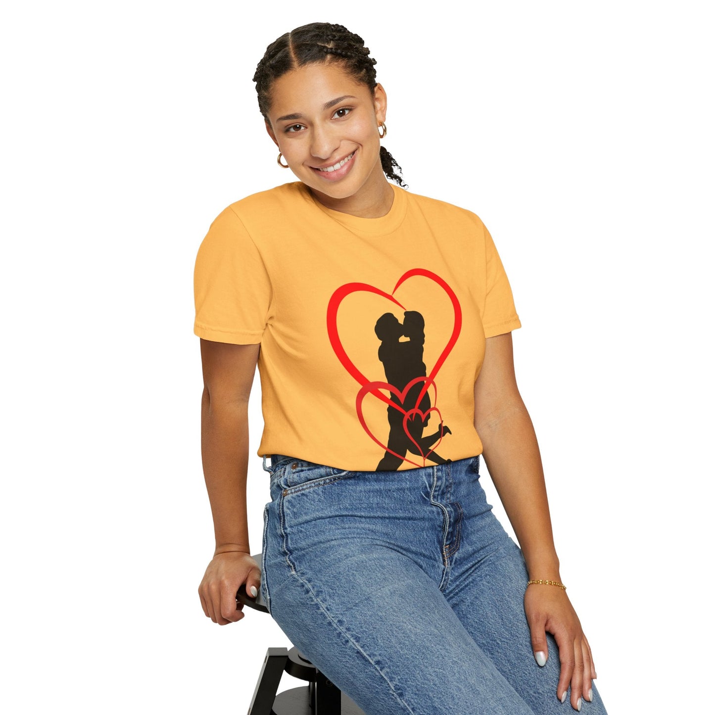 Dance Couple Heart Print UNISEX T-shirt - Gift for Her - JennyCool
