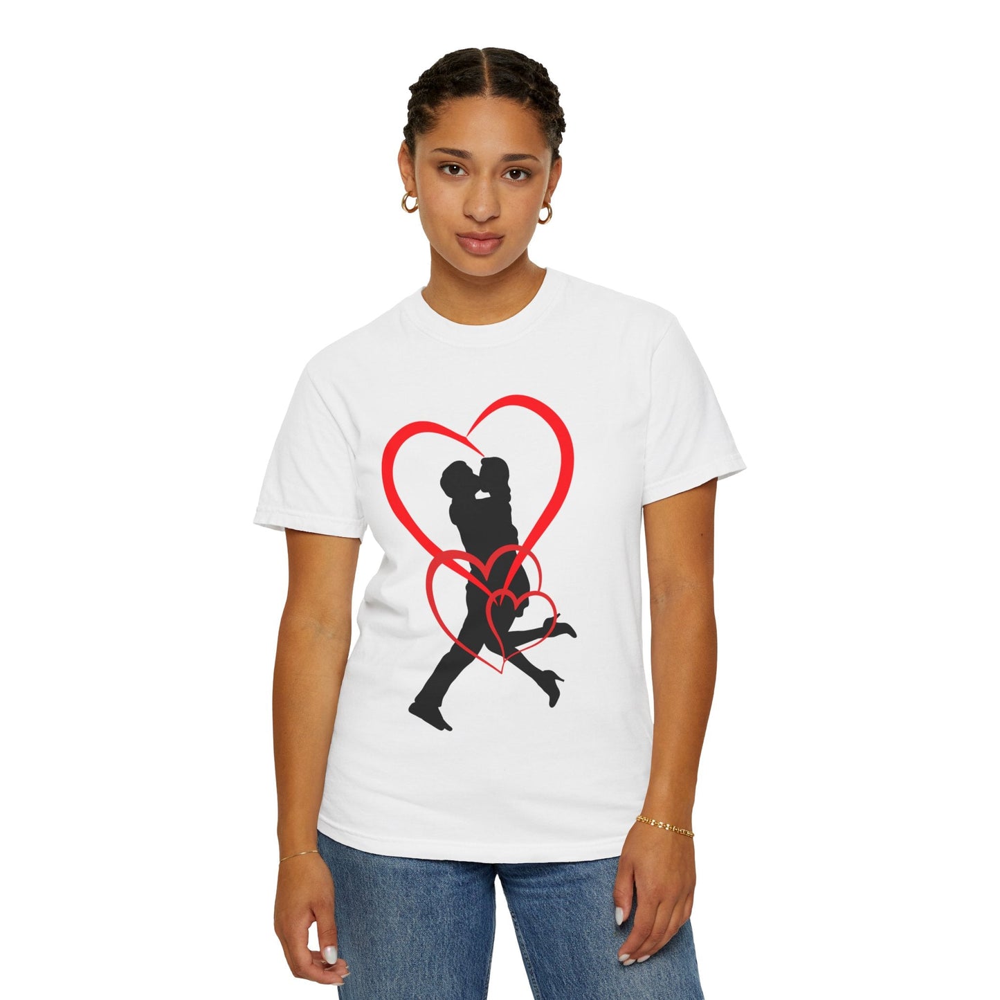 Dance Couple Heart Print UNISEX T-shirt - Gift for Her - JennyCool