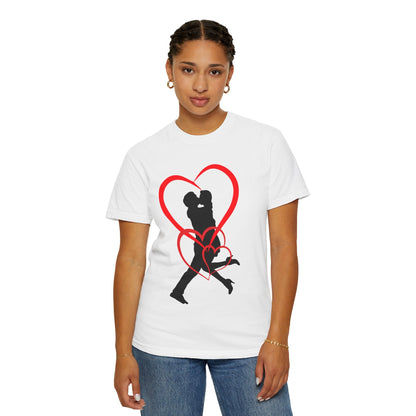 Dance Couple Heart Print UNISEX T-shirt - Gift for Her - JennyCool