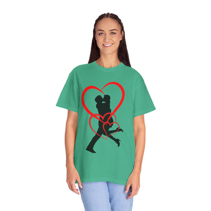 Dance Couple Heart Print UNISEX T-shirt - Gift for Her - JennyCool