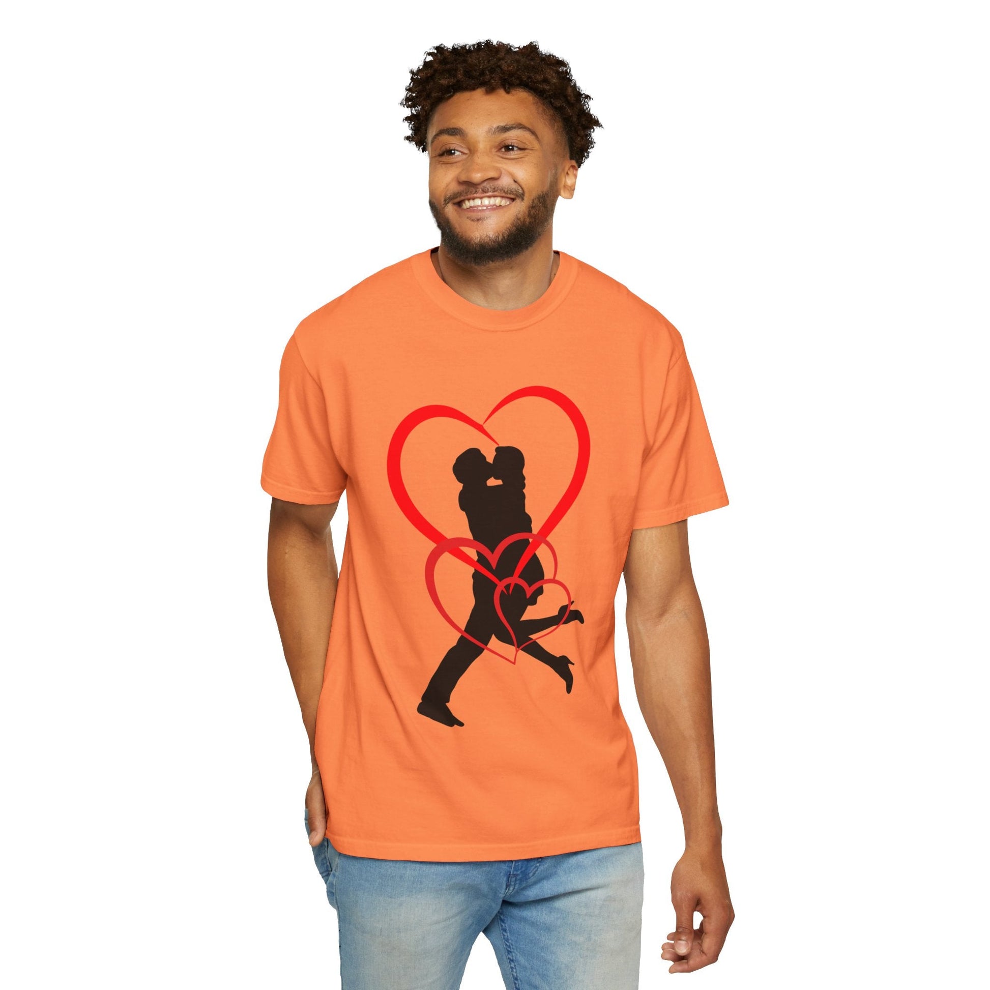 Dance Couple Heart Print UNISEX T-shirt - Gift for Her - JennyCool