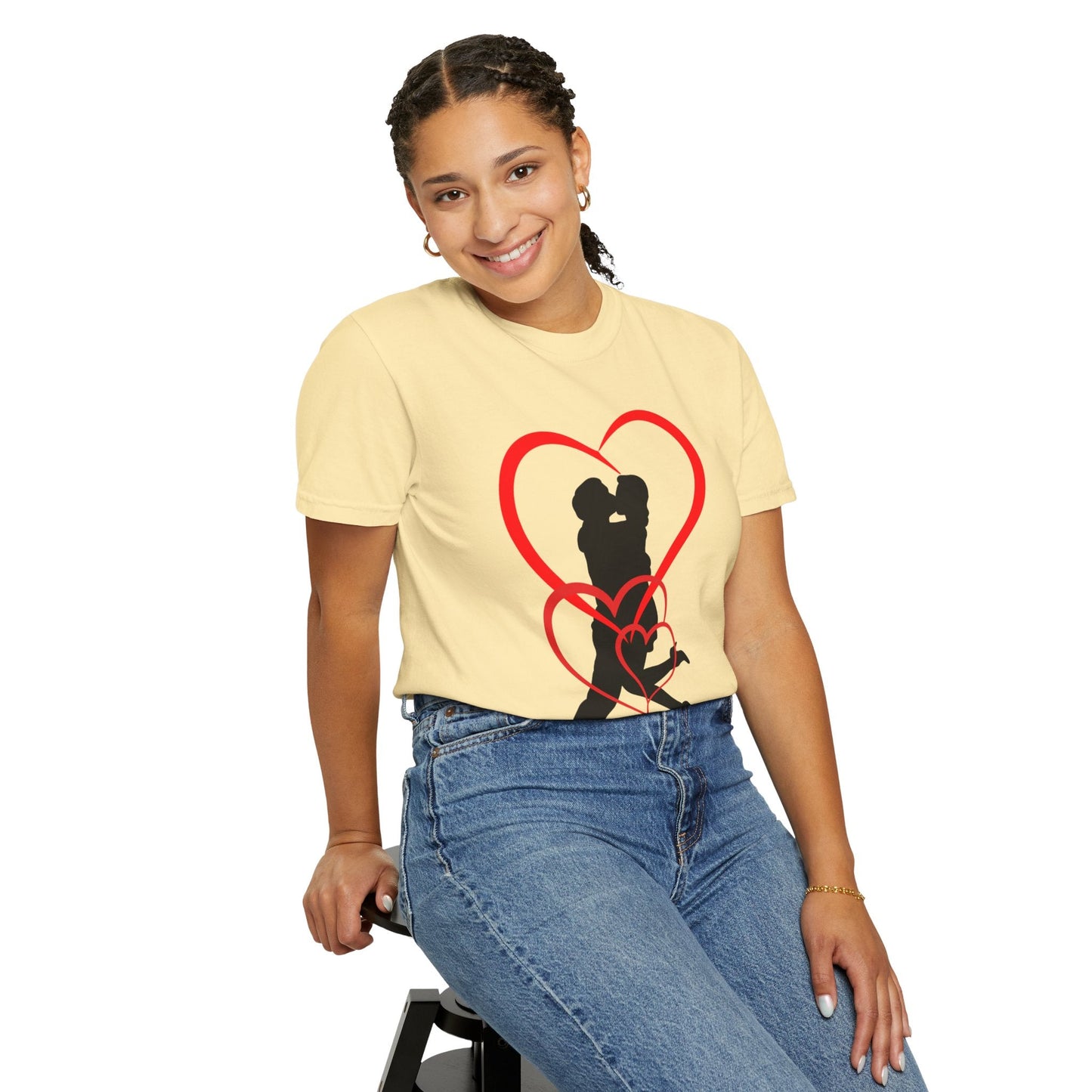 Dance Couple Heart Print UNISEX T-shirt - Gift for Her - JennyCool