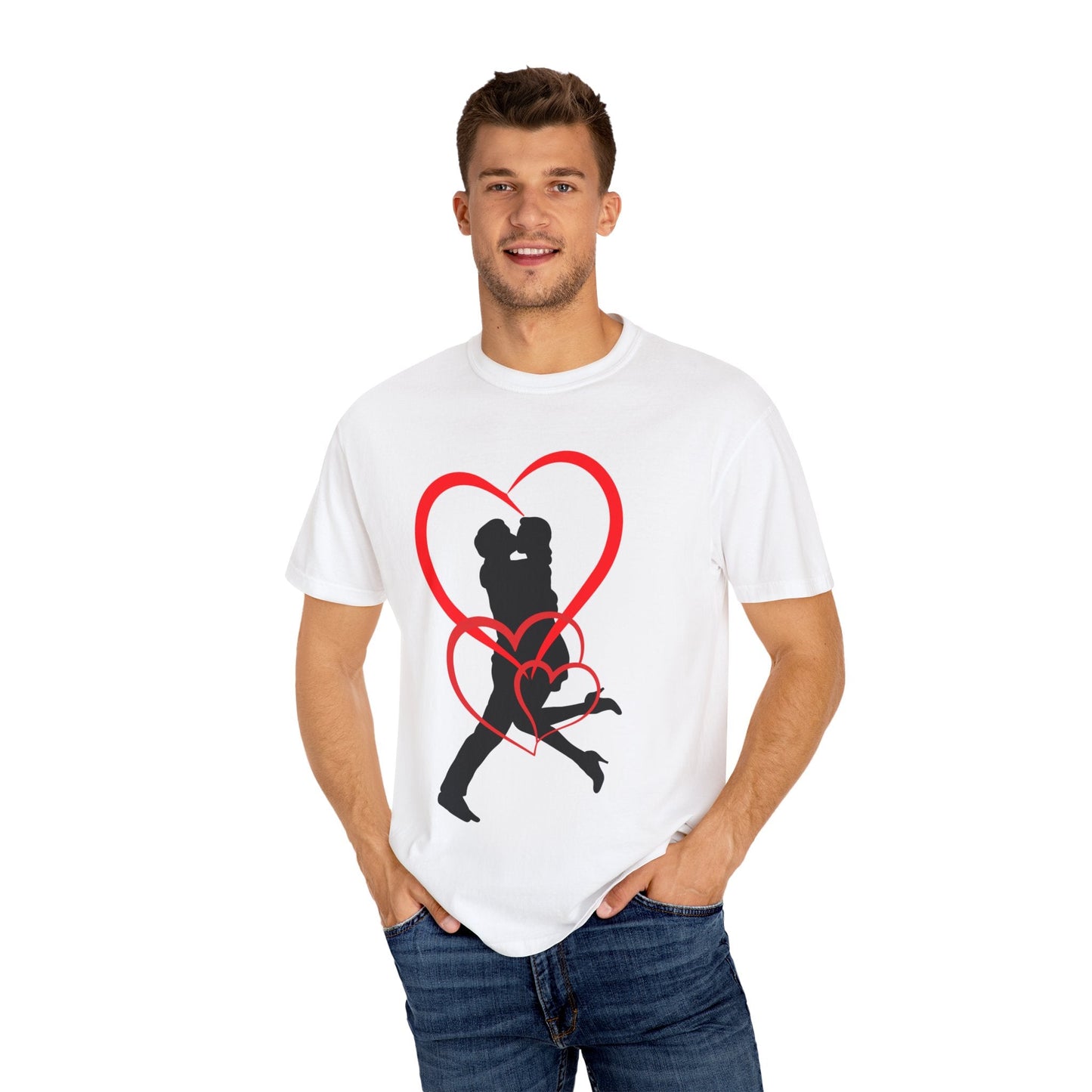 Dance Couple Heart Print UNISEX T-shirt - Gift for Her - JennyCool