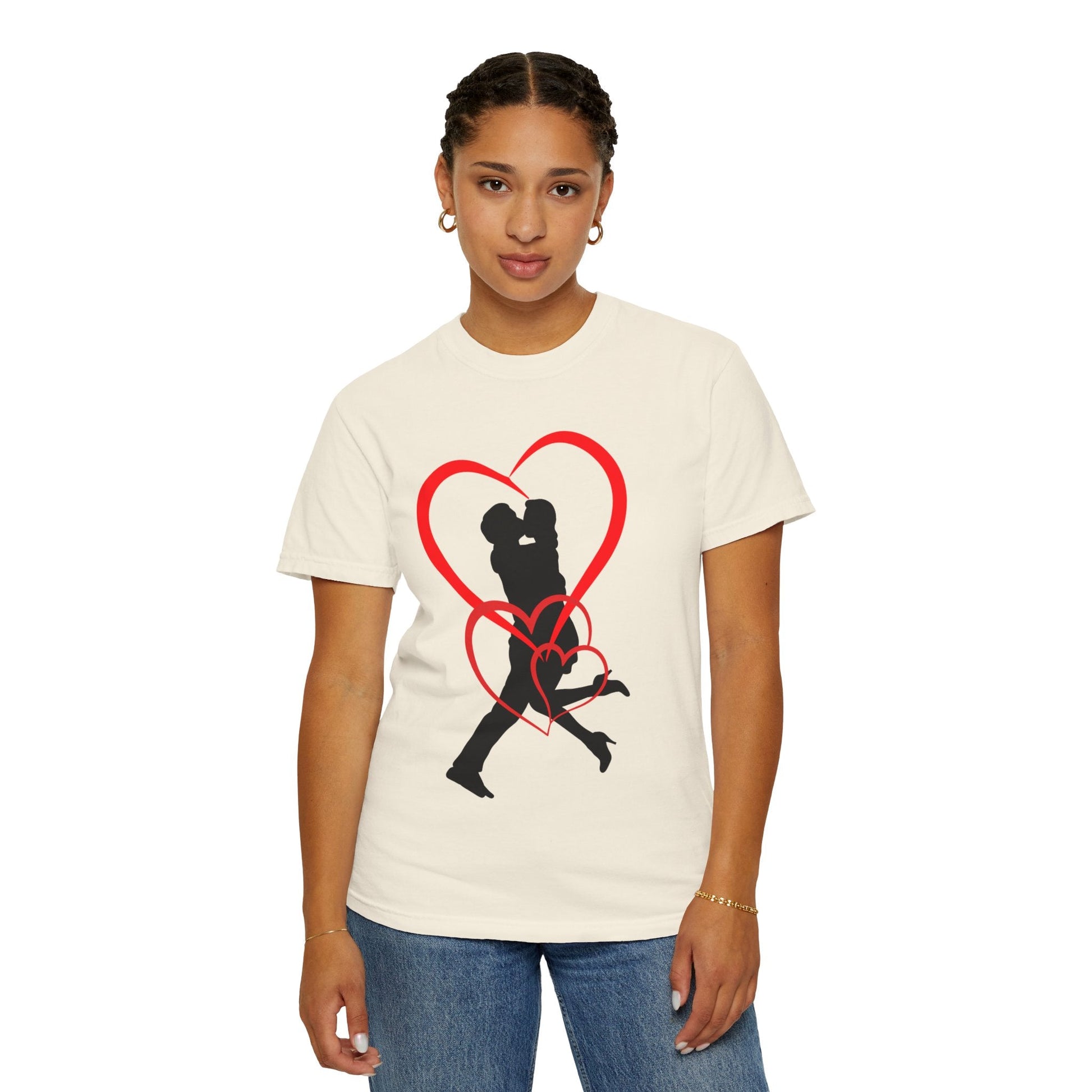 Dance Couple Heart Print UNISEX T-shirt - Gift for Her - JennyCool