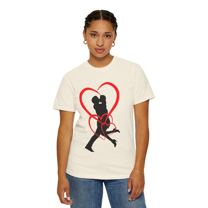 Dance Couple Heart Print UNISEX T-shirt - Gift for Her - JennyCool