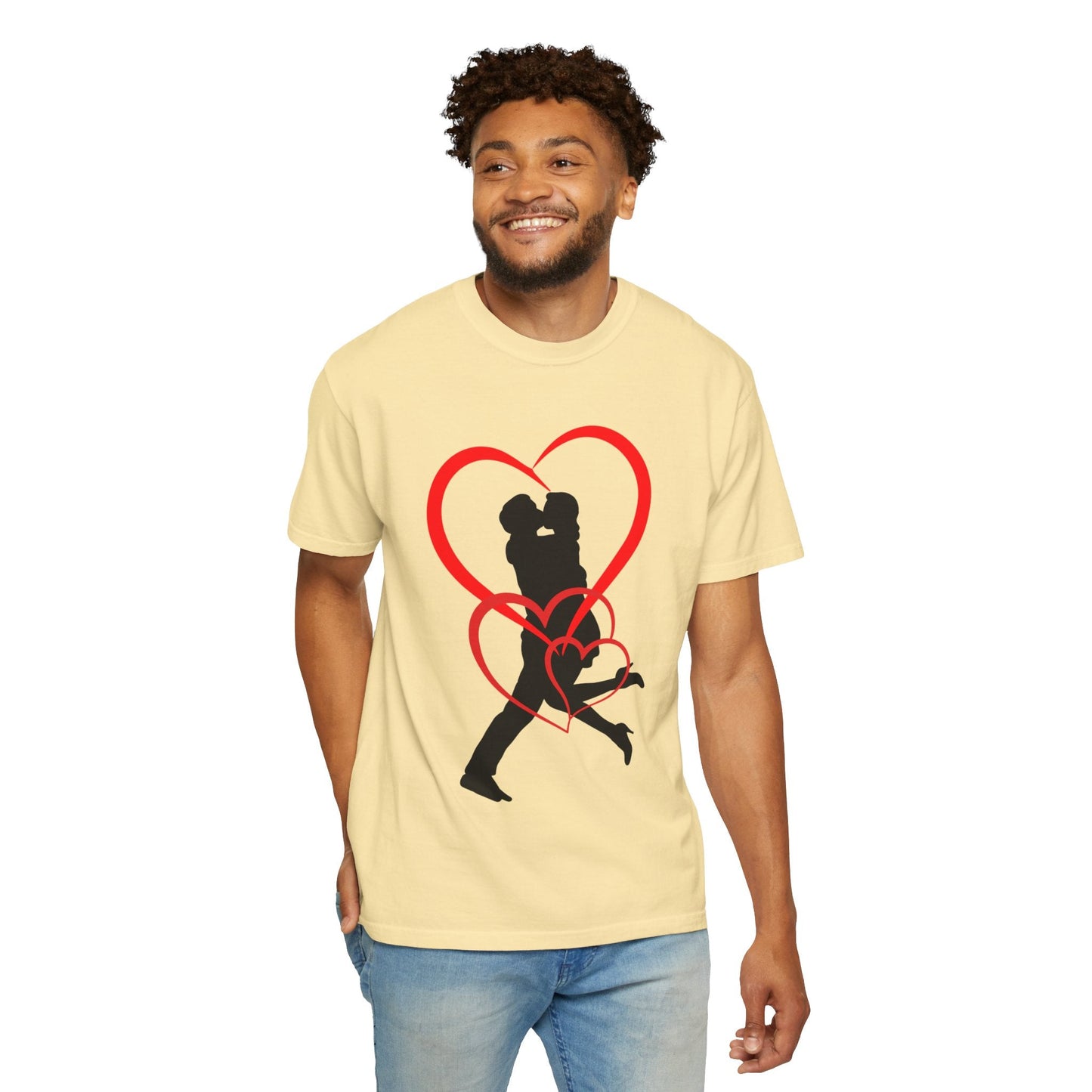 Dance Couple Heart Print UNISEX T-shirt - Gift for Her - JennyCool