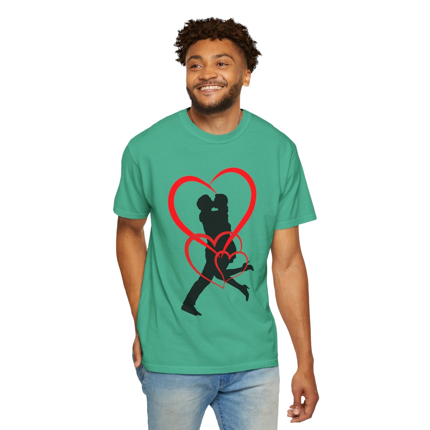 Dance Couple Heart Print UNISEX T-shirt - Gift for Her - JennyCool
