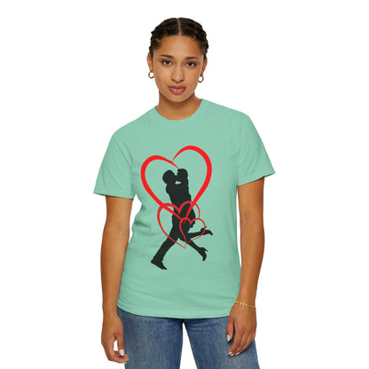 Dance Couple Heart Print UNISEX T-shirt - Gift for Her - JennyCool