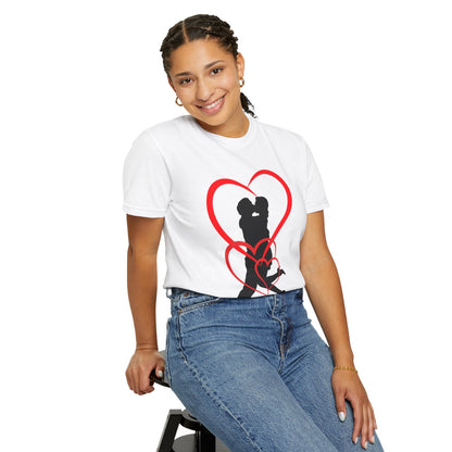 Dance Couple Heart Print UNISEX T-shirt - Gift for Her - JennyCool