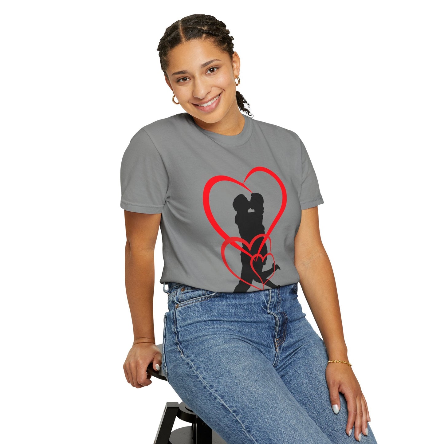 Dance Couple Heart Print UNISEX T-shirt - Gift for Her - JennyCool