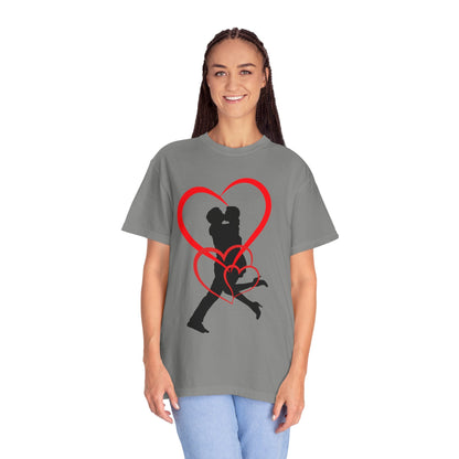 Dance Couple Heart Print UNISEX T-shirt - Gift for Her - JennyCool