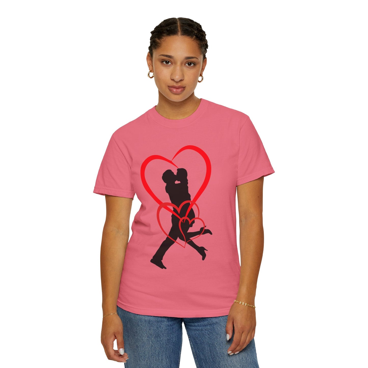 Dance Couple Heart Print UNISEX T-shirt - Gift for Her - JennyCool