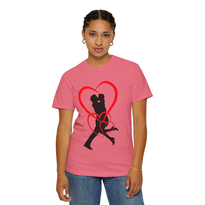 Dance Couple Heart Print UNISEX T-shirt - Gift for Her - JennyCool
