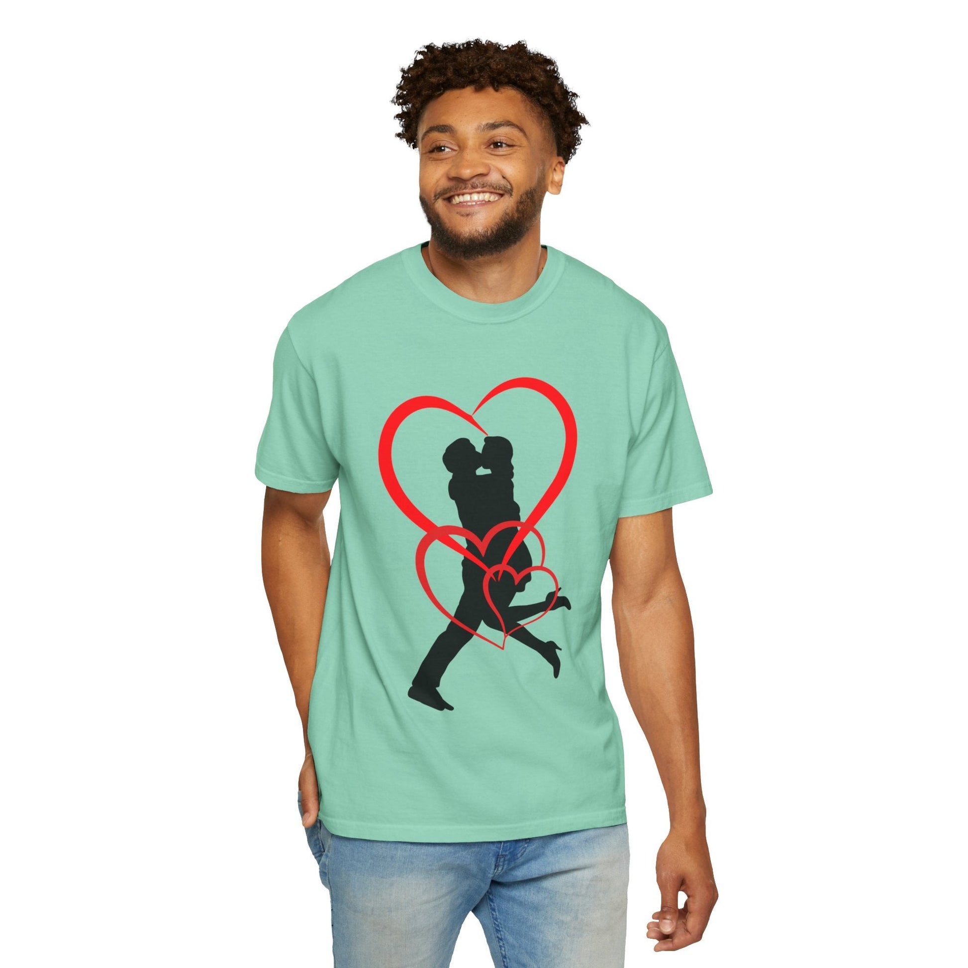 Dance Couple Heart Print UNISEX T-shirt - Gift for Her - JennyCool