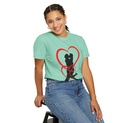 Dance Couple Heart Print UNISEX T-shirt - Gift for Her - JennyCool