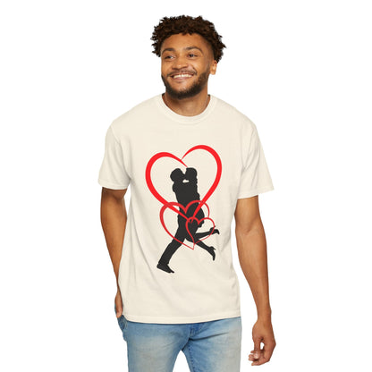 Dance Couple Heart Print UNISEX T-shirt - Gift for Her - JennyCool
