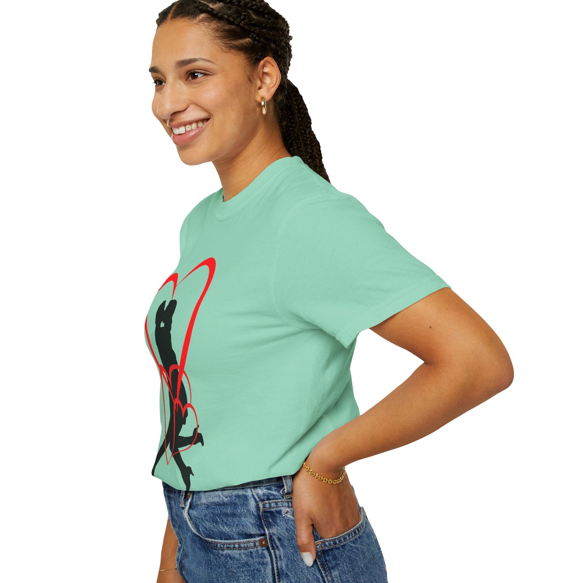 Dance Couple Heart Print UNISEX T-shirt - Gift for Her - JennyCool