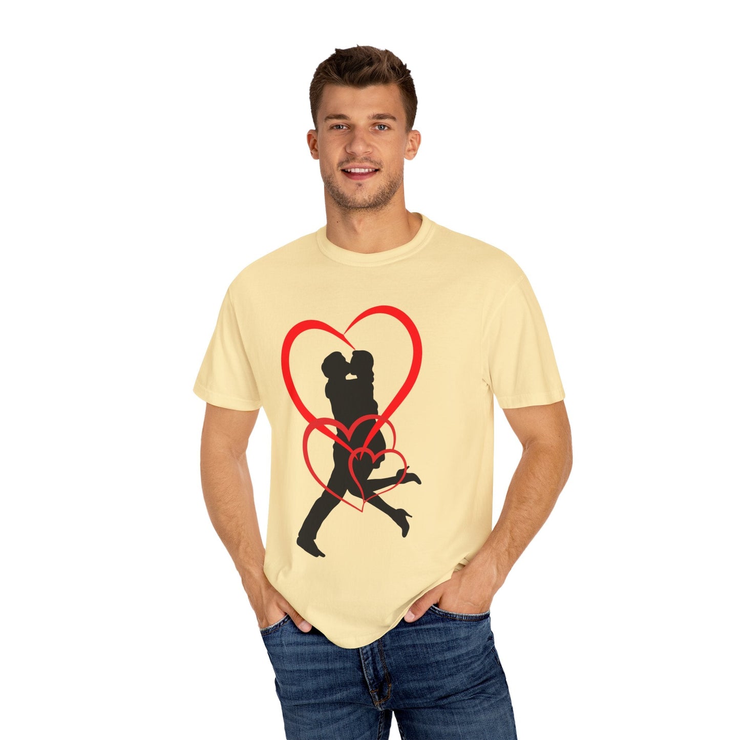 Dance Couple Heart Print UNISEX T-shirt - Gift for Her - JennyCool