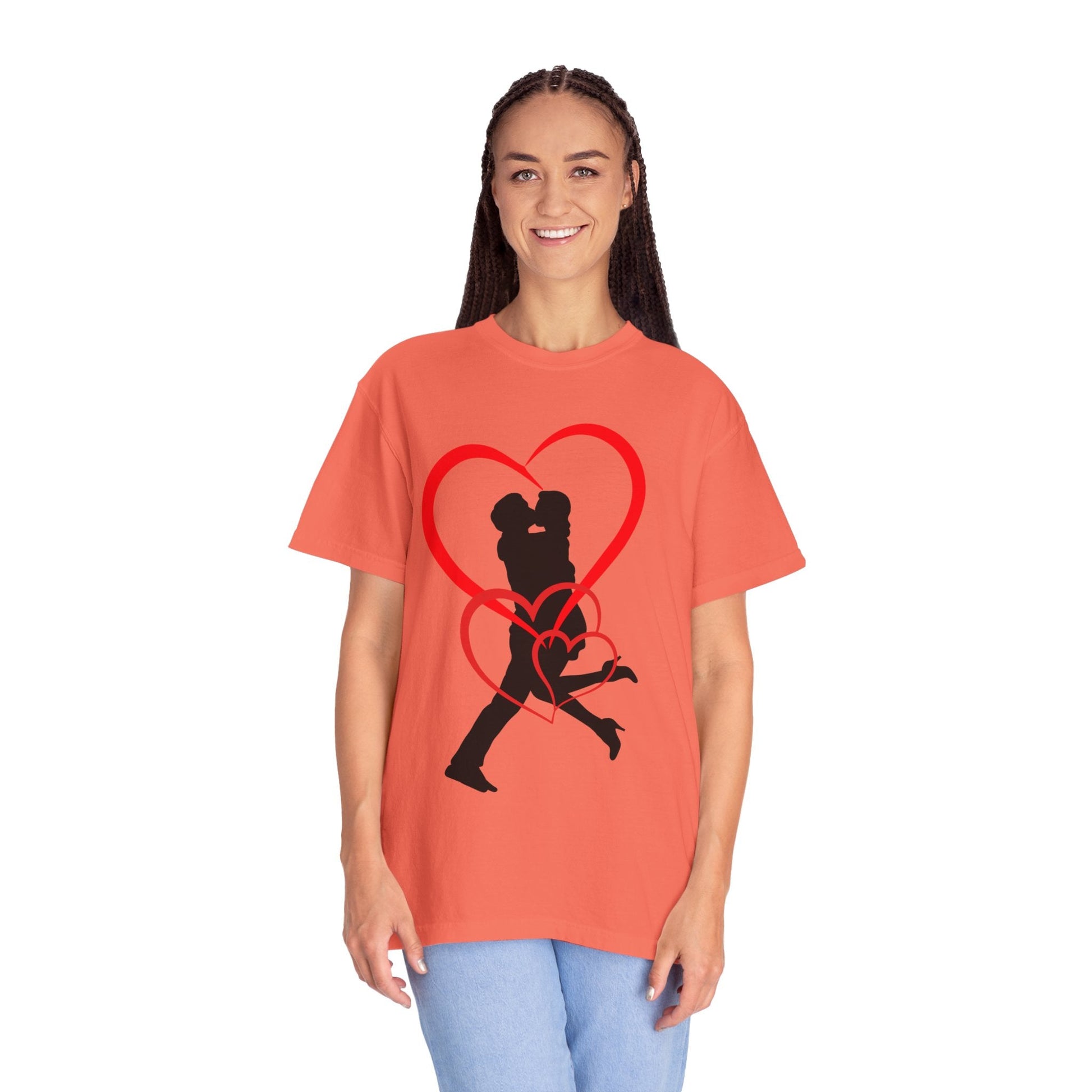 Dance Couple Heart Print UNISEX T-shirt - Gift for Her - JennyCool