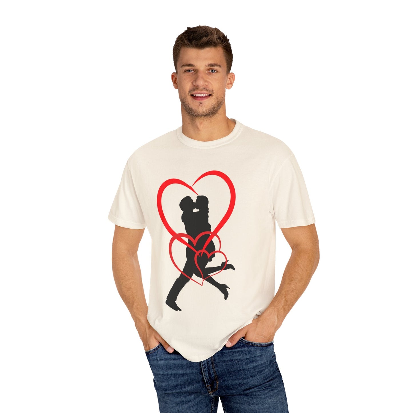 Dance Couple Heart Print UNISEX T-shirt - Gift for Her - JennyCool
