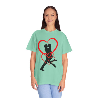 Dance Couple Heart Print UNISEX T-shirt - Gift for Her - JennyCool