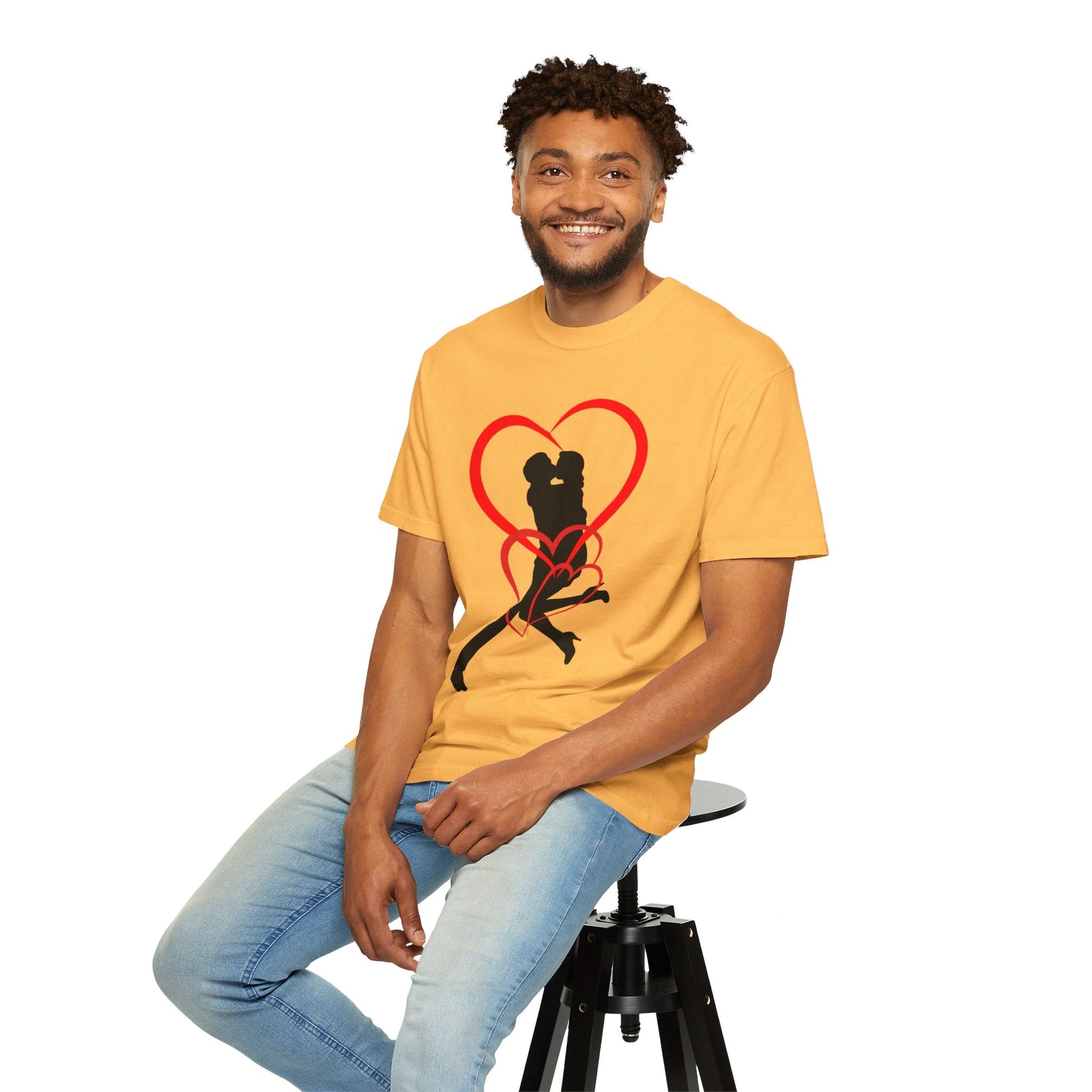 Dance Couple Heart Print UNISEX T-shirt - Gift for Her - JennyCool
