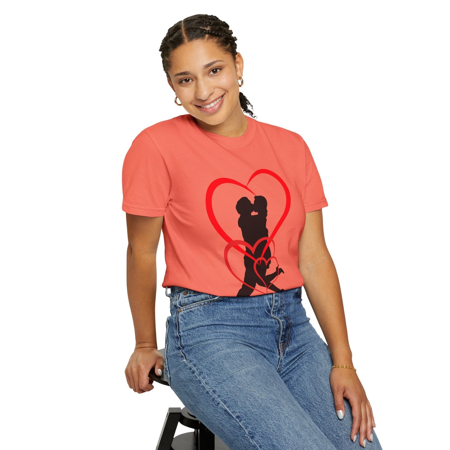 Dance Couple Heart Print UNISEX T-shirt - Gift for Her - JennyCool