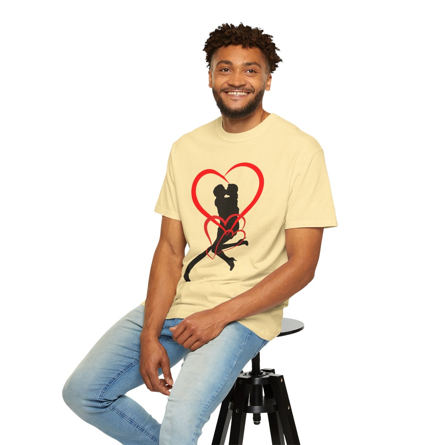Dance Couple Heart Print UNISEX T-shirt - Gift for Her - JennyCool