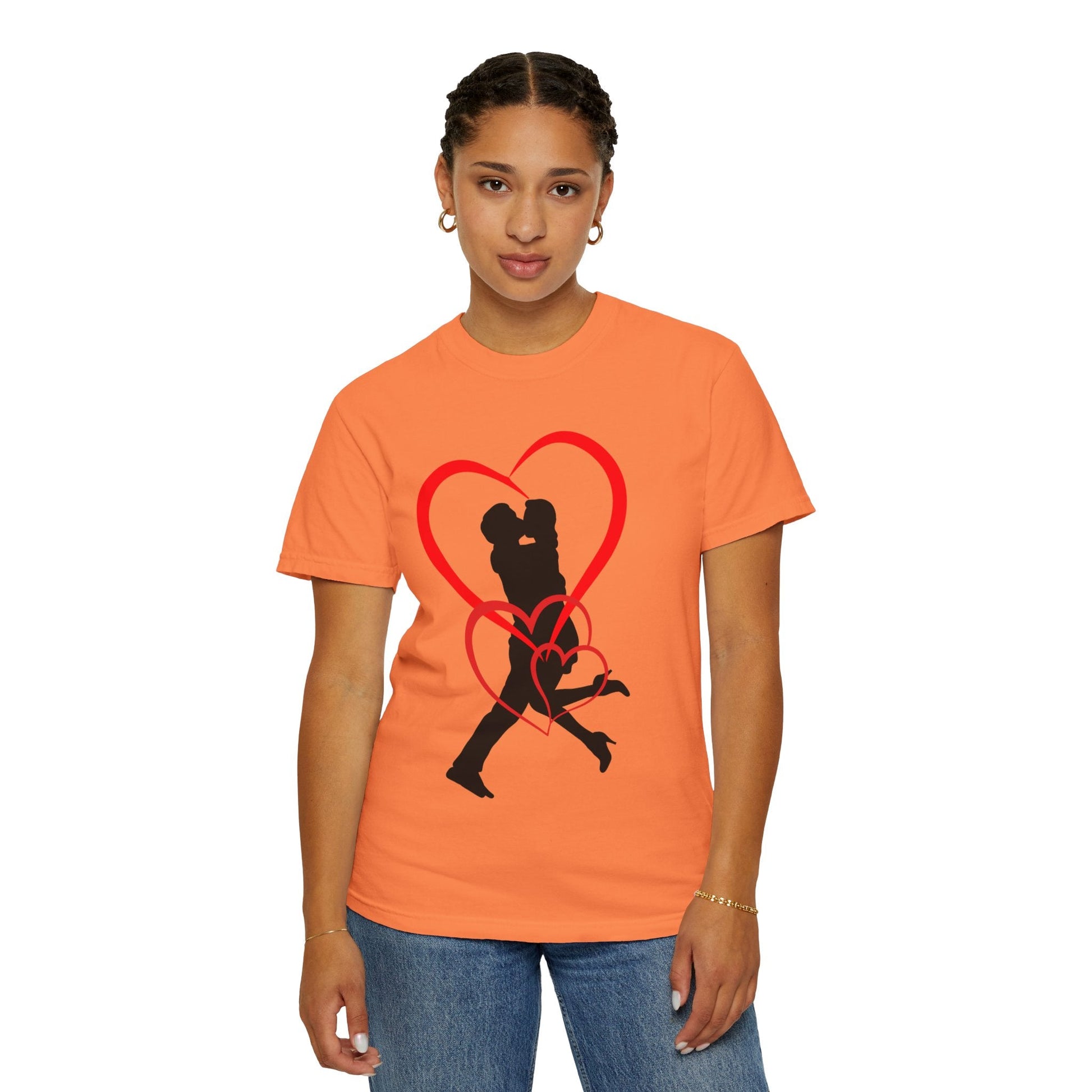 Dance Couple Heart Print UNISEX T-shirt - Gift for Her - JennyCool
