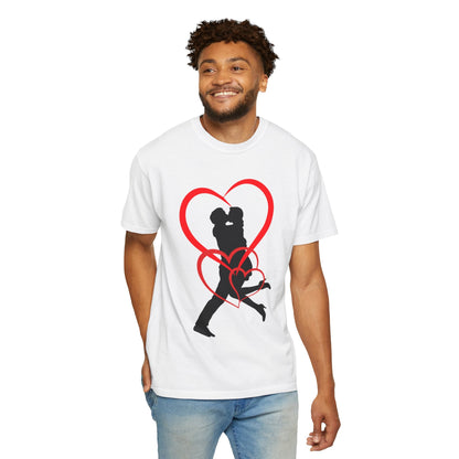 Dance Couple Heart Print UNISEX T-shirt - Gift for Her - JennyCool