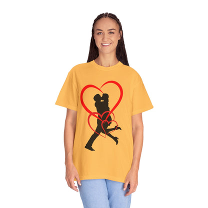 Dance Couple Heart Print UNISEX T-shirt - Gift for Her - JennyCool