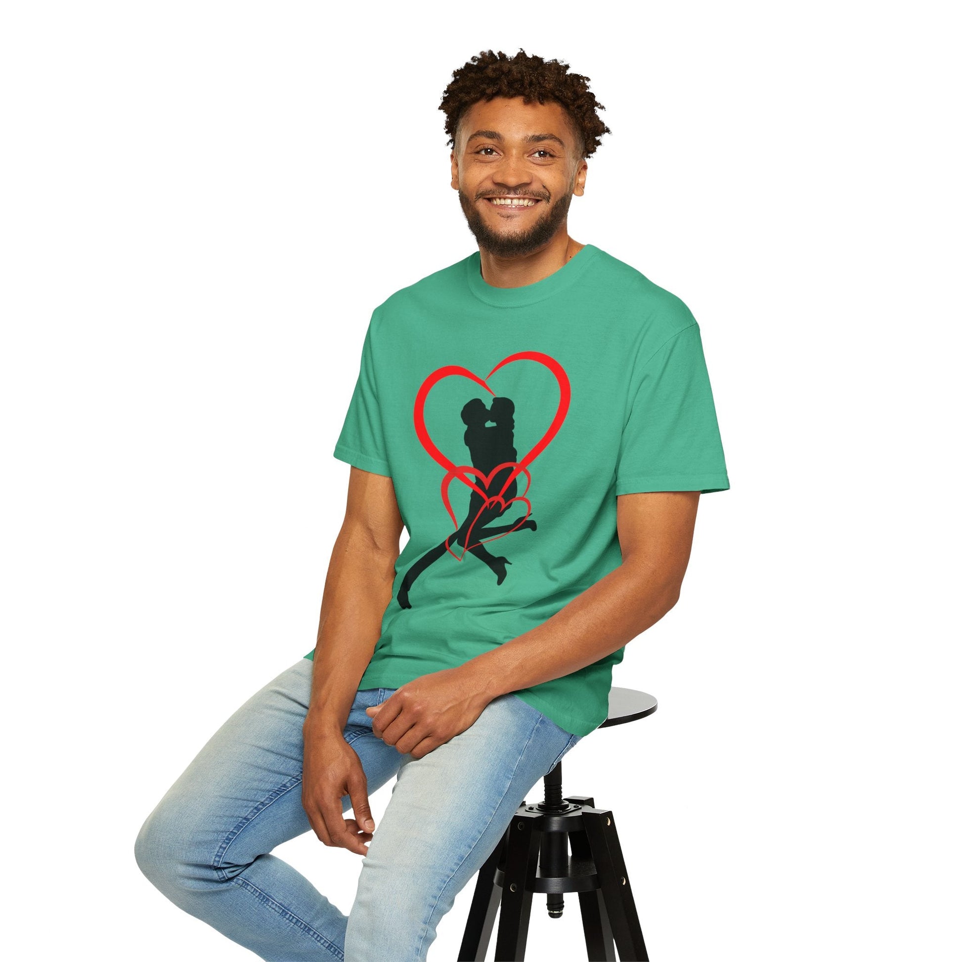 Dance Couple Heart Print UNISEX T-shirt - Gift for Her - JennyCool