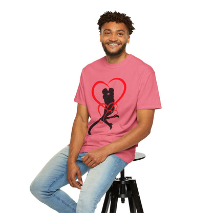 Dance Couple Heart Print UNISEX T-shirt - Gift for Her - JennyCool