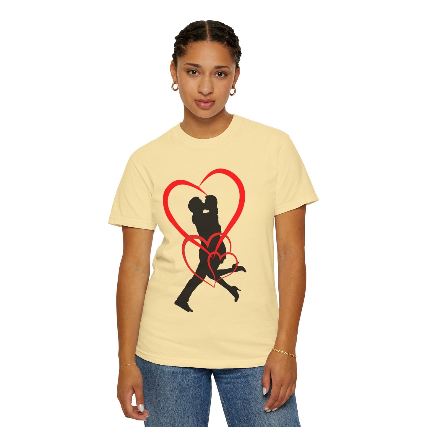Dance Couple Heart Print UNISEX T-shirt - Gift for Her - JennyCool