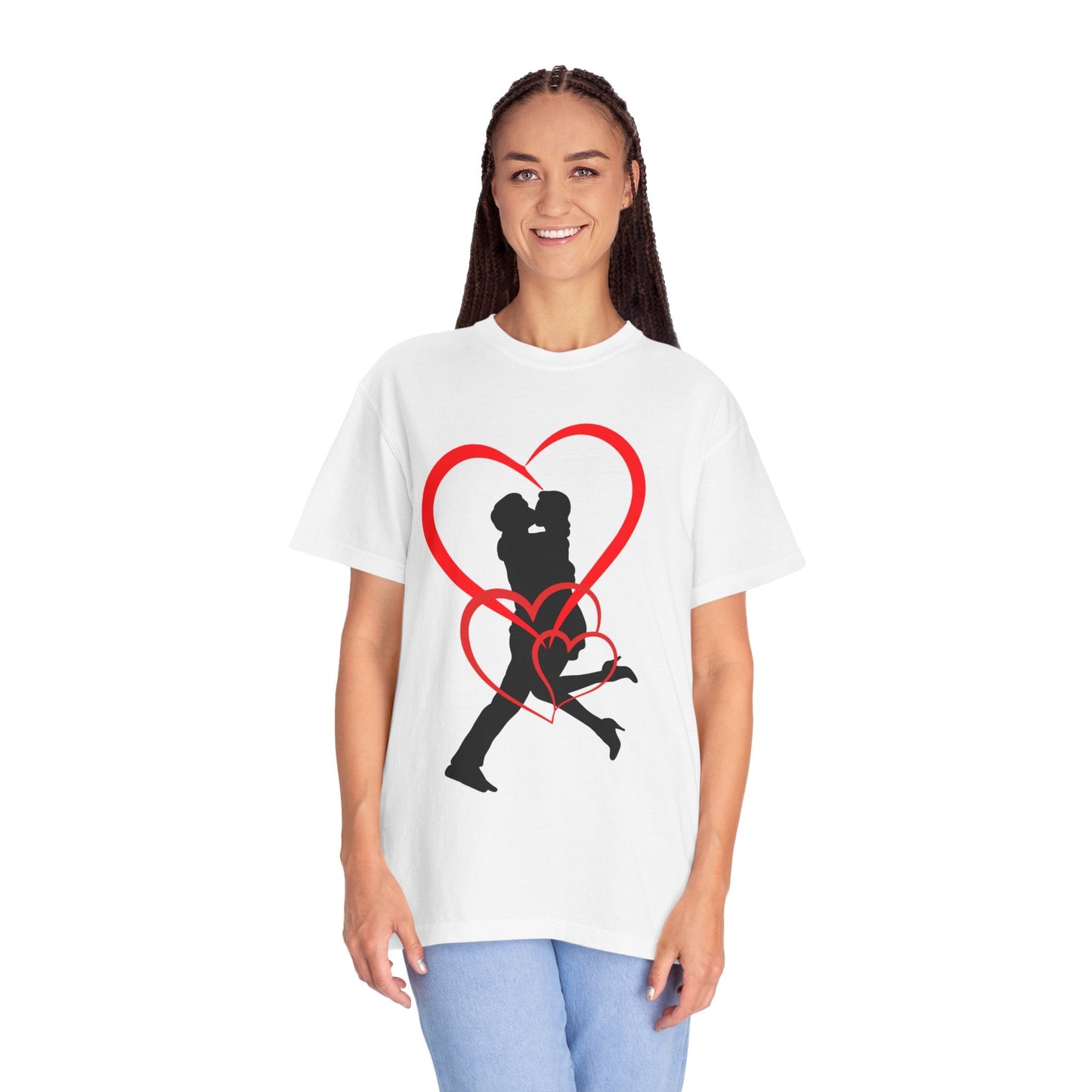 Dance Couple Heart Print UNISEX T-shirt - Gift for Her - JennyCool