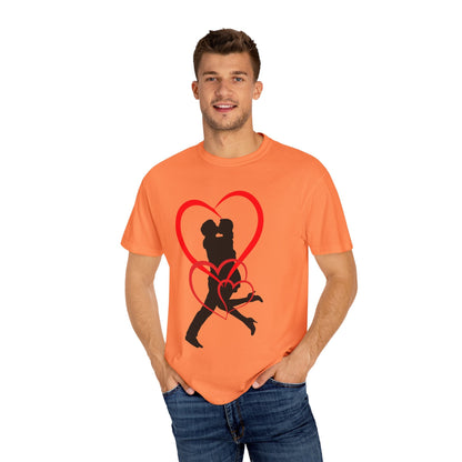 Dance Couple Heart Print UNISEX T-shirt - Gift for Her - JennyCool