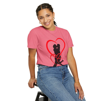 Dance Couple Heart Print UNISEX T-shirt - Gift for Her - JennyCool