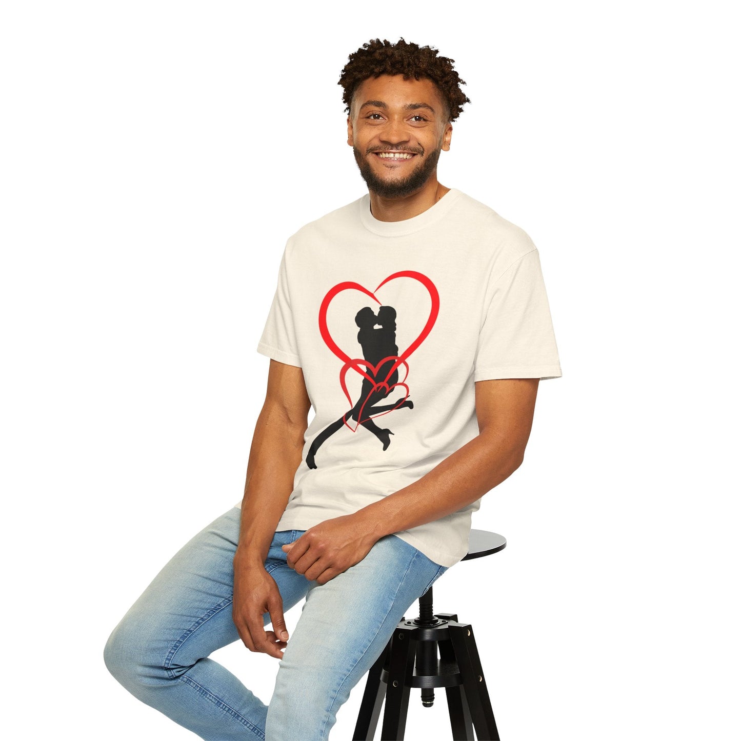 Dance Couple Heart Print UNISEX T-shirt - Gift for Her - JennyCool